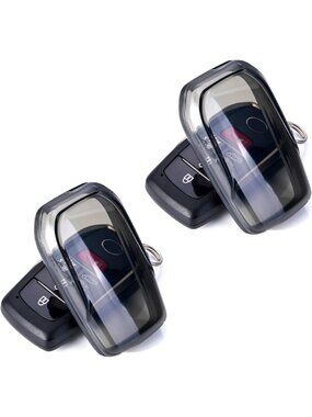 Key Fob Cover Protector Case - 2 Pack Black for Toyota Venza, RAV4, Land Cruiser